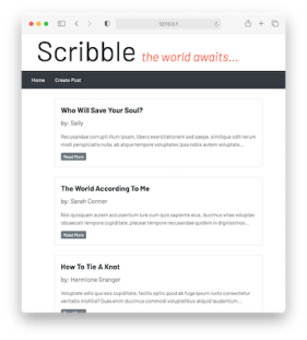 Screenshot of Sribble blog